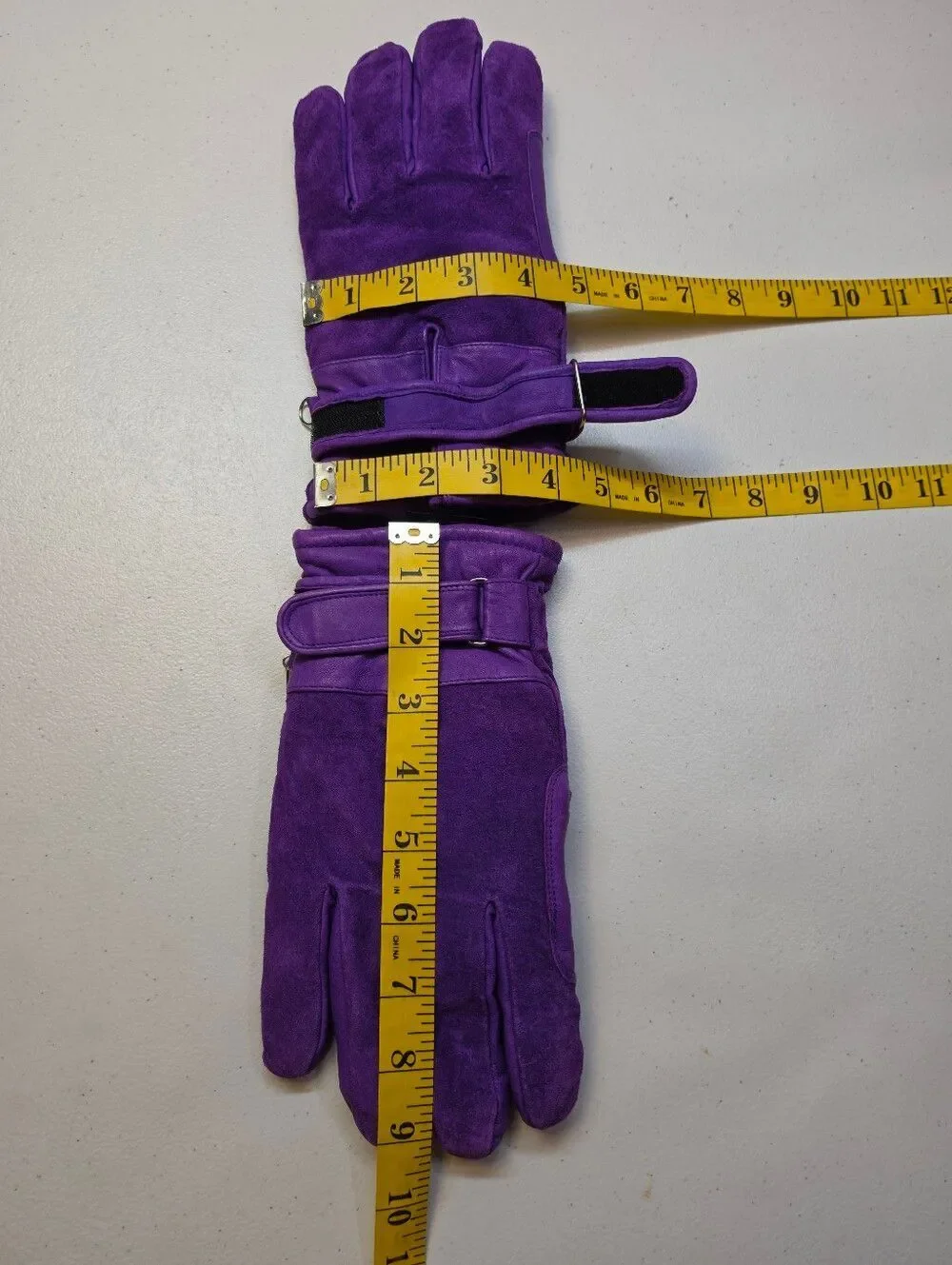 Wilsons Leather Royal Purple Suede Winter Gloves Faux Sherpa Lining